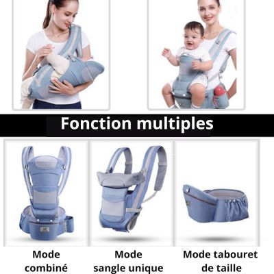 CarrierBlou™: Porte-bébé ergonomique 3 en 1 – BABYSBLOU
